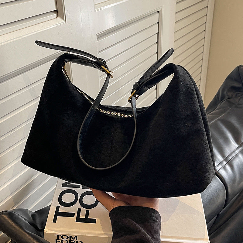 Frosted Vintage Female Large-capacity Crossbody Bag